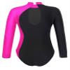 Shinsto Gymnastics Leotards for Girls Long Sleeve Rhinestone Ice Skating Jumpsuit Ballet Dancewear Rose 6 Years view 2