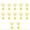 Drchoer Fishing Bobber Stoppers Line Stops: 300pcs Sinker Float Stops for Bass Fishing - Texas Rig Weight Stoppers Orange Size Small view 1