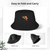 Belgium Flag Map Little-Known Waterproof Secret That Adult Double Decker Fisherman Hat for You to Resist The Surprises Brought by Rainwater Black view 2