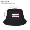 Costa Rica Flag Little-Known Waterproof Secret That Adult Double Decker Fisherman Hat for You to Resist The Surprises Brought by Rainwater Black view 3