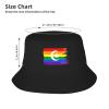 Resist United Muslim LGBTQ Pride Flag Little-Known Waterproof Secret That Adult Double Decker Fisherman Hat for You to Resist The Surprises Brought by Rainwater Black view 3
