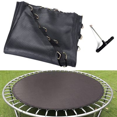 UVCMDUI Trampoline Mat Replacement 6ft 8ft 10ft 12ft 13ft 14ft, Trampoline Replacement Jumping Pad, Trampoline Bounce Mats 8 Row Stitch, with 1x Spring Puller,10ft 305cm 56 Rings