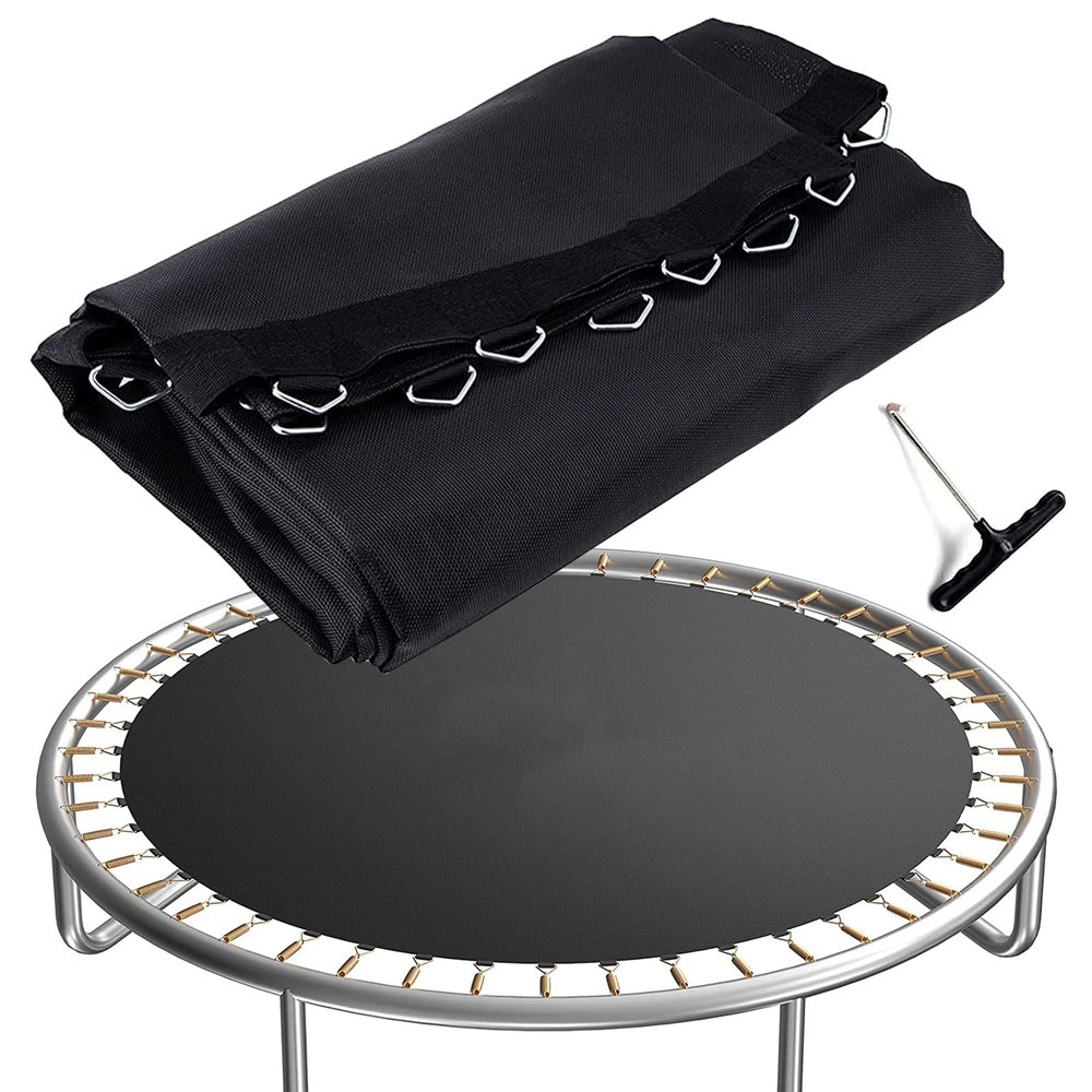 UVCMDUI Trampoline Replacement Jumping Mat, Replacement Trampoline Mat, High Elastic Trampoline Bounce Mats Jumping Pad 6ft 8ft 10ft 12ft 13ft 14ft 15ft 16ft, with Spring Puller,396cm 80 Rings