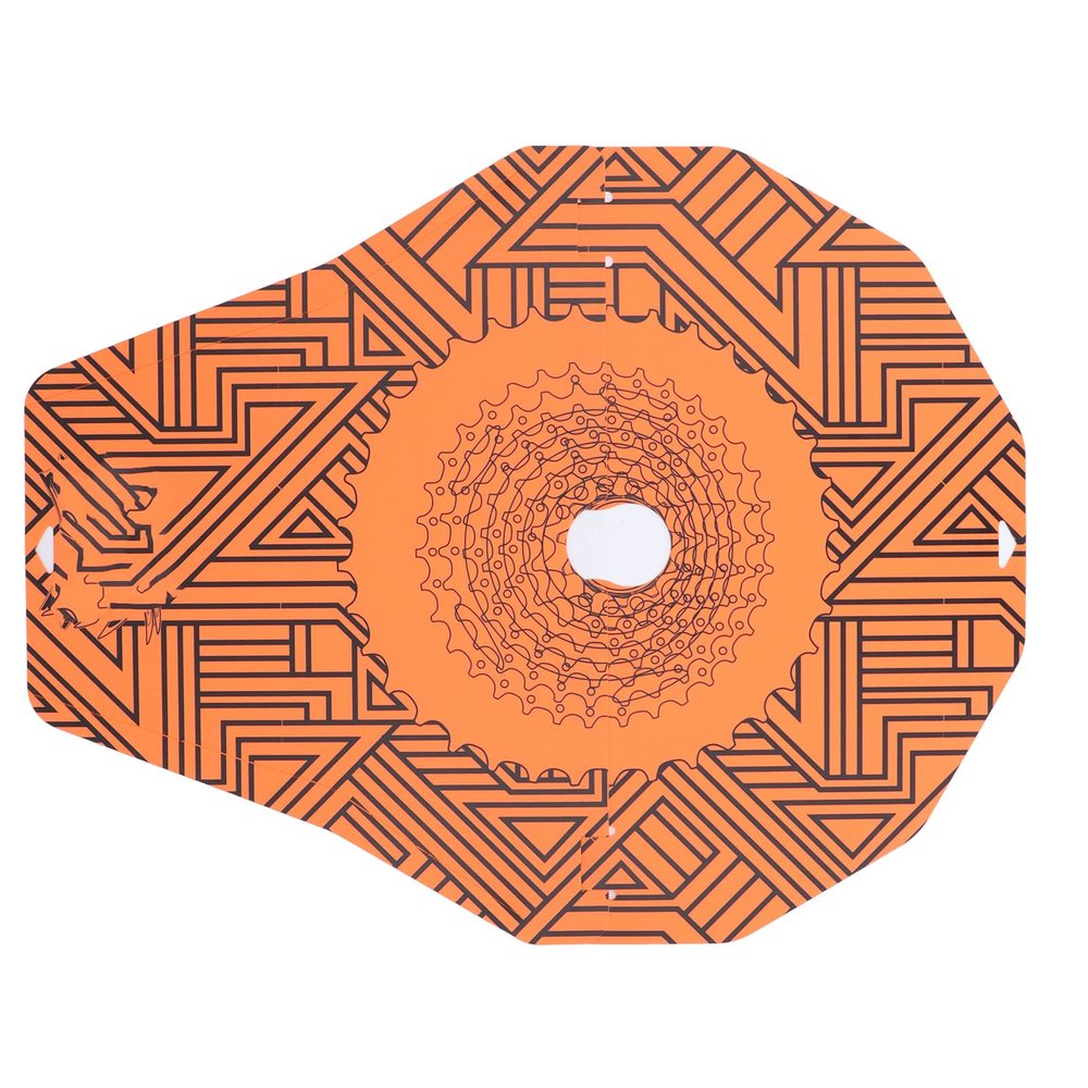 Qinlorgo Bicycle Disc Brake Cover, HeatResistant WearResistant Mountain Washer Cover 2pcs Simple Dazzle Print for Road Car Wash (Geometric)