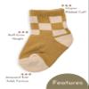 Lottie Dottie Baby, Toddler Half-Crew Cotton Socks 2-Pack | Babe and Checkered Socks | Novelty Socks for Girls or Boys (4T-5T, Babe/Checkered) view 4