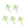 5pcs Luminous Squid Hook Siding Hooks Fishing Baits Fishing Kits Luminous Lure Bait Shrimp Wire Worm Four Anchor Gear Accessories Screw Plastic view 1