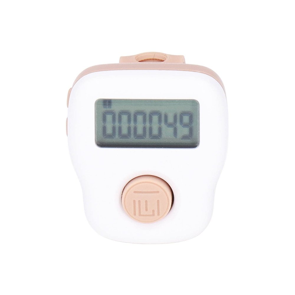 Ring Counter, White USB Rechargeable Manual Finger Counter Luminous for Sports
