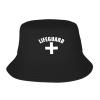 Funny-Lifeguard-Cross-Gifts Bucket Hats Packable Summer Outdoor Cap Travel Beach Sun Hat Plain Colors for Men Women Black view 1