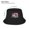 Lacrosse American Flag Funny Gifts Unisex Bucket Hats Sun Hat for Womens Men Beach Bucket Hat Bucket Cap Summer Cap Black view 3