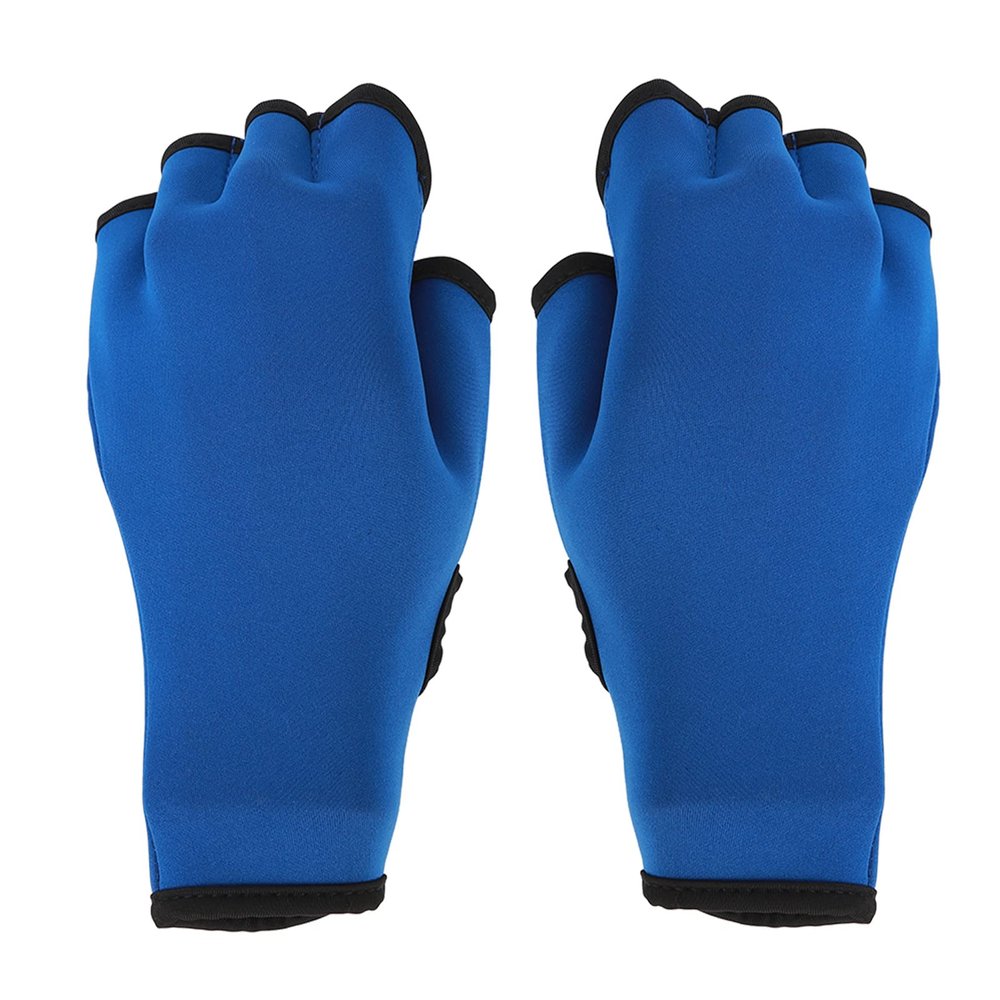 Luqeeg Swimming Gloves, Webbed Swim Gloves, Aqua Gloves Webbed Paddle Swim Gloves Fitness Water Aerobics and Swimming Training Gloves for Men Women Children (L)