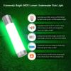 80W 9600lm Underwater Fishing Light, IP68 Waterproof Aluminum Super Bright Night Fish Attracting Submersible LED Lamp Lure Bait Finder for Freshwater Saltwater Sea Kayak Boat Ice Dock (80W Green) view 3