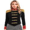 WinChang Women's Circus Ringmaster Jacket Tassel Coat Victorian Medieval Long Sleeves Christmas Tailcoat Xmas Party Costume Black X-Large view 1