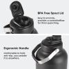 One Gallon Water Bottle, 128oz Stainless Steel Insulated Water Bottle For Hot & Cold Drinks, BPA-Free, Wide Mouth, Leak-Proof Big Water Jug With Handle For Sports, Travel, Hinking & Camping, Black view 3