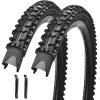 2 Pack 26"x 2.125" Bike Tire Folding for Mountain Bike Replacement Bicycle Tire (2 Tires)