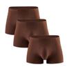 Maiyifu-GJ Men's Soft Sweat Absorbing Trunks Sport Stretch Underpants Ice Silk Breathable Boxer Briefs (Coffee color 3PC,3X-Large)