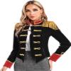 WinChang Women's Circus Ringmaster Jacket Tassel Coat Victorian Medieval Long Sleeves Christmas Tailcoat Xmas Party Costume Black Large view 2
