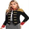 Freebily Womens Adult Ringmaster Fringed Jacket Costume Ringleader Lion Tamer Christmas Outfit Velvet Vintage Tailcoat Black XX-Large view 1