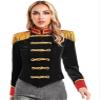 Freebily Womens Adult Ringmaster Fringed Jacket Costume Ringleader Lion Tamer Christmas Outfit Velvet Vintage Tailcoat Black XX-Large view 4