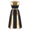 Hularka Women Metallic Color Block Liturgical Praise Dance Dress Lyrical Dancewear Church Maxi Robe Worship Costume V04_BK Small view 2