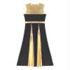 Hularka Women Metallic Color Block Liturgical Praise Dance Dress Lyrical Dancewear Church Maxi Robe Worship Costume V04_BK Small view 4