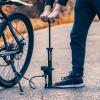 VOGORA Bike Pumps for Bicycle Tyres with Pressure Gauge, Portable with Presta & Schrader Valves, Bike Air Pump, Foot Pump for Tires, Inflatables & Balls view 3