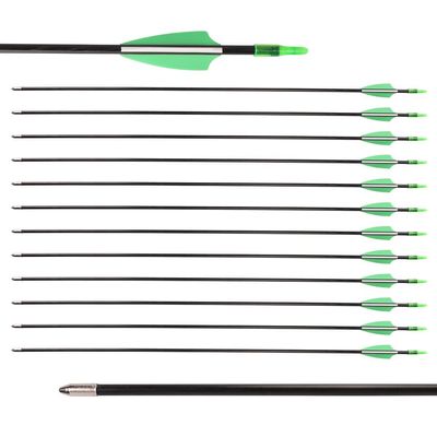 LWANO 28" Fiberglass Arrows - Archery Practice Target Arrows with Blunt Tips Durable Shaft for Youth Kids Children Beginners on Recurve&Long Bows(Pack of 12)