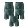Maiyifu-GJ Men's Moisture-Wicking Solid Colour Trunks Breathable High-Waisted Boxer Briefs Sport Stretch Underpants (Green 5PC,5X-Large) view 1