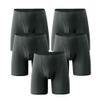 Maiyifu-GJ Men's Moisture-Wicking Solid Colour Trunks Breathable High-Waisted Boxer Briefs Sport Stretch Underpants (Gray 5PC,6X-Large) view 1
