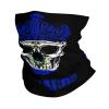 King Skull Salvador Flag Seamless Neck Gaiter Shield Scarf Bandana Face Mask Seamless UV Protection for Motorcycle Cycling Riding Running Headbands White view 1