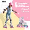 2PM SPORTS Cytia Pink Girls Adjustable Illuminating Inline Skates with Light up Wheels, Fun Flashing Beginner Roller Skates for Kids (Silver, Large - Youth (3-6 US)) view 2