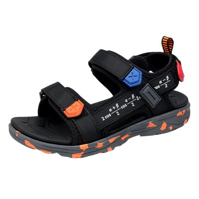Boys Sandals Children Shoes Fashion Beach Sandals Light Soft Sweet Girl Sandals Medium and Large Children Soft Bottom (Black, 7.5 Big Kids)