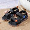 Boys Sandals Children Shoes Fashion Beach Sandals Light Soft Sweet Girl Sandals Medium and Large Children Soft Bottom (Black, 7.5 Big Kids) view 4