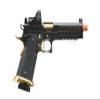 Lancer Tactical Knightshade Hi-Capa Gas Blowback Airsoft Pistol with Red Dot Mini Sight (Black/Gold) view 3