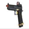 Lancer Tactical Knightshade Hi-Capa Gas Blowback Airsoft Pistol with Red Dot Mini Sight (Black/Gold) view 4