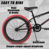 cubsala Freestyle BMX Bike, 20 Inch Kids Bicycle for 7-13 Years Old Kids and Beginner Level Rider, Black with Red Tires view 3