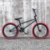 cubsala Freestyle BMX Bike, 20 Inch Kids Bicycle for 7-13 Years Old Kids and Beginner Level Rider, Black with Red Tires view 4