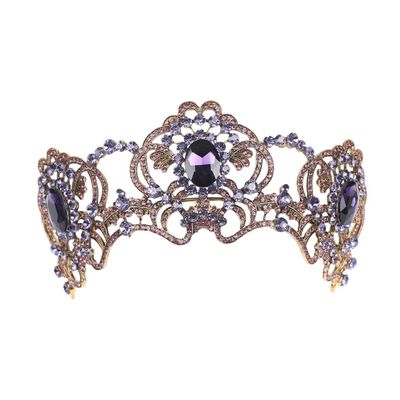 BIUDECO 1pc Luxury Vintage Crystal Wedding Alloy for Bridal Parties Elegant Design Hair Accessory for Women for Engagements and Special Occasions