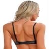 Alvivi Womens Sexy Lace Quarter Cup Underwired Shelf Bra Push Up Sheer Floral Bralette Balconette Black C Medium view 3