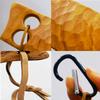 Sanrich Wooden Mug Kuksa Handcrafted Wood Camp Mug Survival Wood Cup Camping Cups & Mugs with Carabiner Leather Lanyard For Drinking Tea Coffee (6 ounces-Tortoiseshell-2 handle holes) view 4