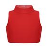 Hansber Girls Kids Criss Cross Back Mock Neck Crop Tops Bra for Ballet Dance Sports Workout Activewear Red 6 view 2