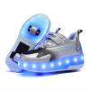 BFOEL Kids Roller Skates USB Chargable LED Light Up Shoes 2 Wheel Skate Sneaker Best Gift for Boys Girls Birthday Thanksgiving Christmas Day view 1