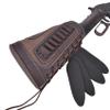 1 Set of Gun Buttstock Cheek Rest Pad with Sling for .357, .30-30, .38 .32Win Spcl.32-40. (Coffee-Canvas & Leather) view 2
