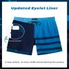 SURF CUZ Mens Swim Trunks with Compression Liner Quick Dry Swim Shorts 7" Swimming Trunks Stretch Zipper Pockets Blue Gradient Flag X X-Large view 3