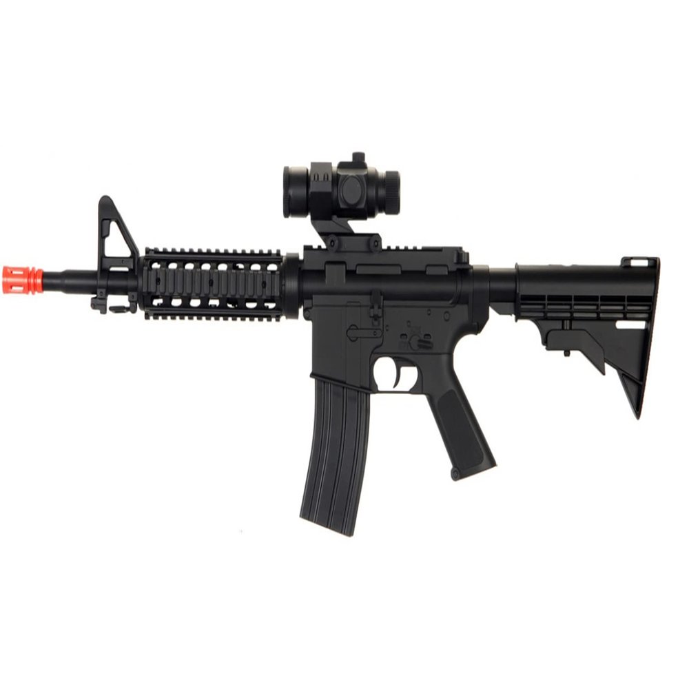 UK Golden Ball Airsoft Quad RIS M4 AEG with Adjustable LE Stock - Full-Automatic-Black