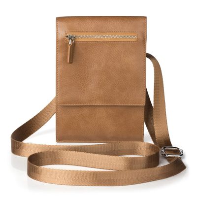 SGTD Funny Pack Mult Pockets Crossbody Bag, Men's Messenger Bags Classic Vintage Leather Shoulder Crossbody Bag Purse Bag (Color : Khaki)