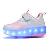 BFOEL Kids Roller Skates USB Chargable LED Light Up Shoes 2 Wheel Skate Sneaker Best Gift for Boys Girls Birthday Thanksgiving Christmas Day view 2