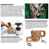 Sanrich Wooden Mug Kuksa Handcrafted Wood Camp Mug Survival Wood Cup Camping Cups & Mugs with Carabiner Leather Lanyard For Drinking Tea Coffee (6 ounces-Trunk cup) view 4