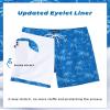 SURF CUZ Mens Swim Trunks with Compression Liner Quick Dry Swim Shorts 7" Swimming Trunks Stretch Zipper Pockets Blue Palm Island Medium view 3