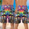 228CLOSET Magic Mushrooms Men's Swim Trunks - Trippy Mushrooms Hawaiian Shorts for Men Bathing Shorts Set 04 Size Size L view 2