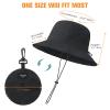 Bucket Hat for Women Waterproof Fishing Hiking Boonie Safari Rain Hat for Men Packable Sun Hat Travel Summer Beach Hat Grey view 4